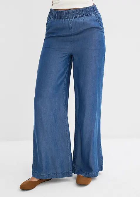 Bukse i vid modell og lett lyocell, bonprix