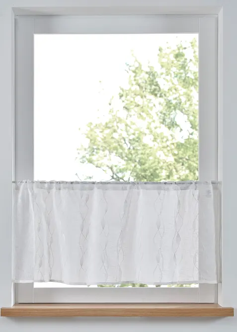 Gardinkappe med bølgeformet broderi, bonprix