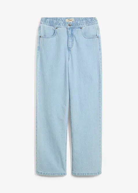 Loose Fit-pull on-jeans med komfortlinning, Straight, bonprix