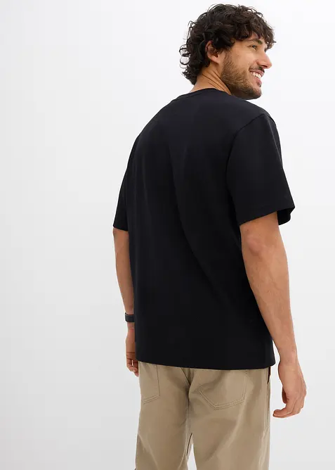 T-skjorte i formstabil, strukturert jersey, Loose Fit, bonprix