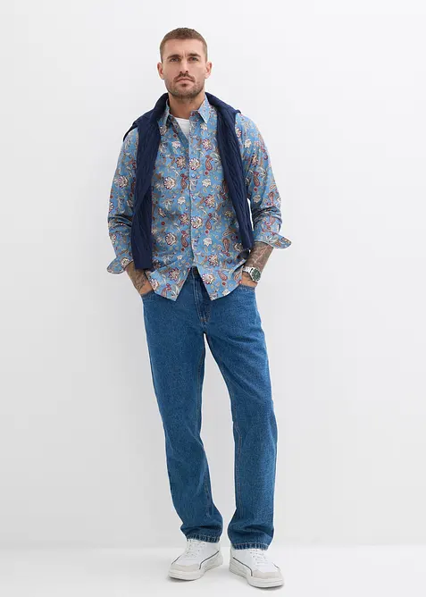 Businesskjorte i 100% bomull, Slim Fit, bonprix