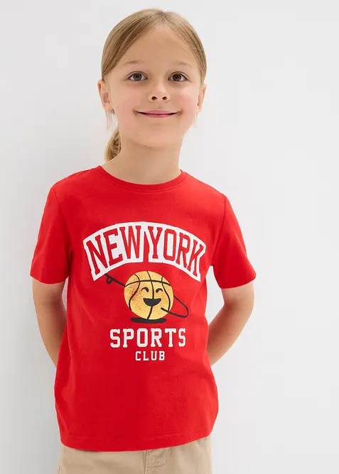 T-skjorte i 100% økologisk bomull (2-pack), bonprix