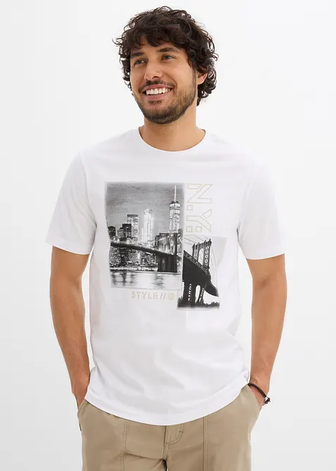 T-skjorte i 100% økologisk bomull, bonprix