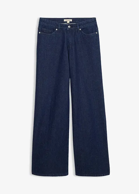Wide Leg-jeans, Mid Waist, Low Stretch Full Length, bonprix