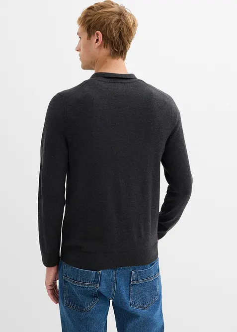 Finstrikket genser med bomull, bonprix