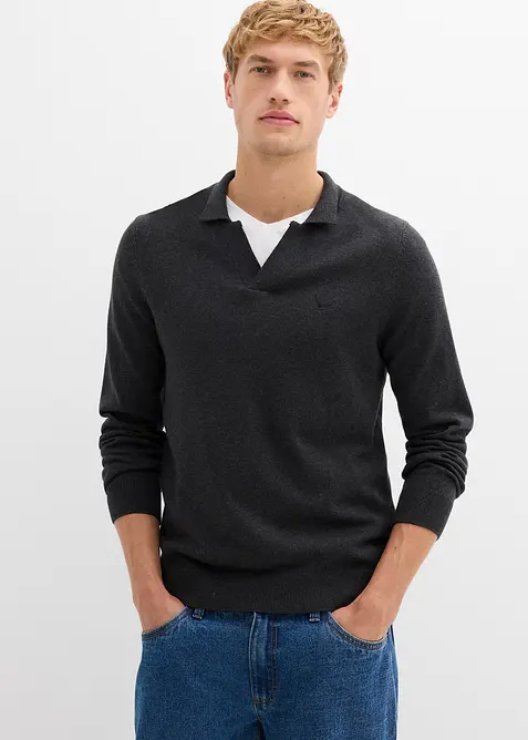 Finstrikket genser med bomull, bonprix