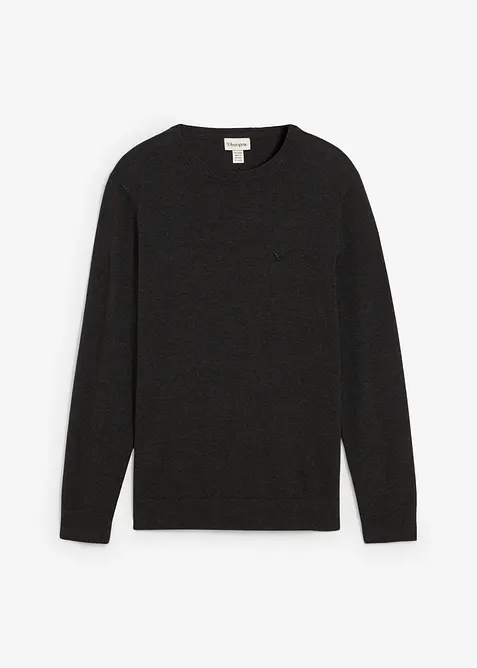 Finstrikket genser med bomull, bonprix