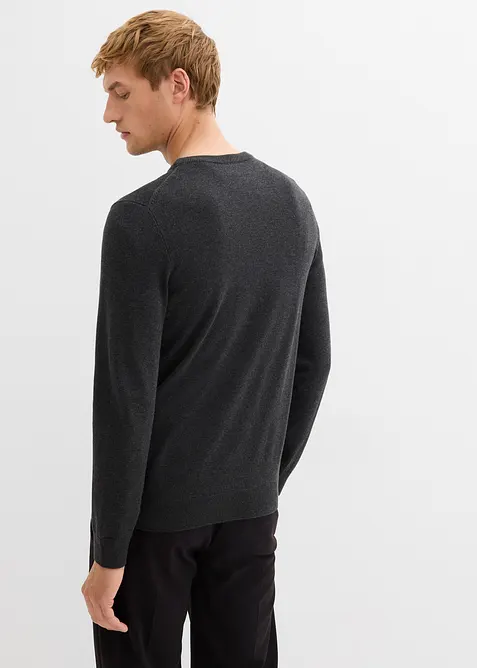 Finstrikket genser med bomull, bonprix