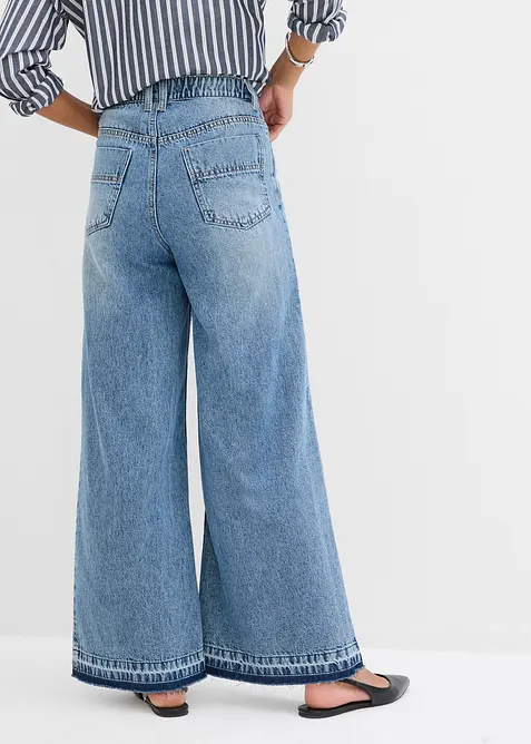 Wide Leg-jeans High Waist, cropped, bonprix