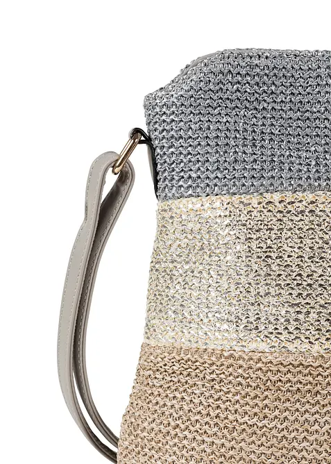 Skulderveske i str&aring;look, bonprix