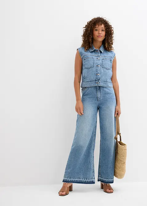 Jeansvest av bomull, bonprix