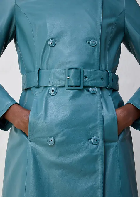 Skinnjakke i lammenappa og trenchcoat-modell, bonprix