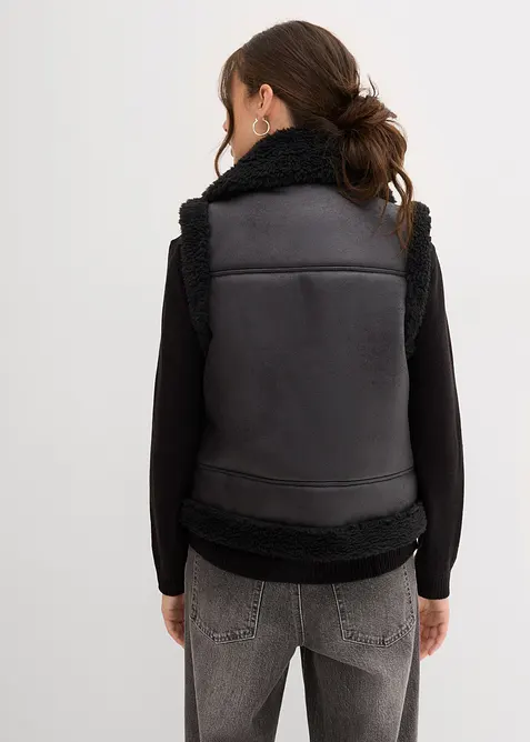 Vest i imitert skinn, bonprix