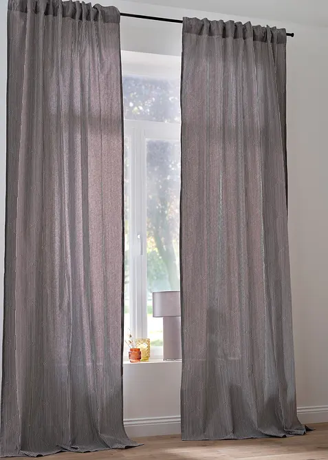 Gardinstang med endestykke - skive, bonprix