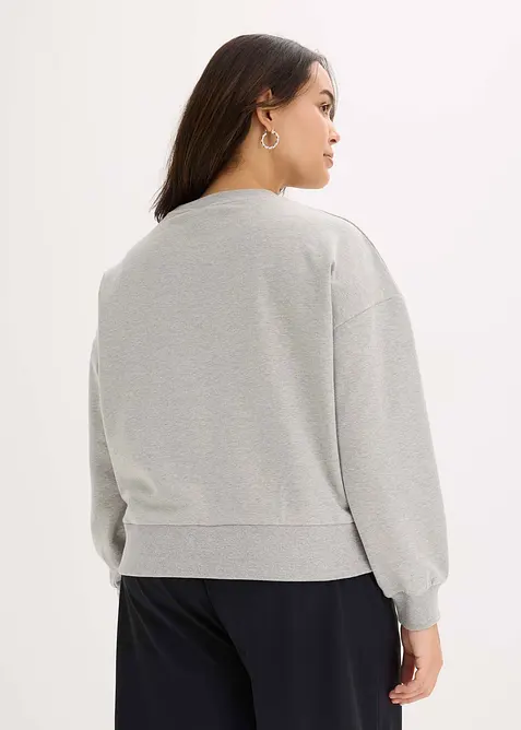 Oversized sweatshirt i bomull, bonprix