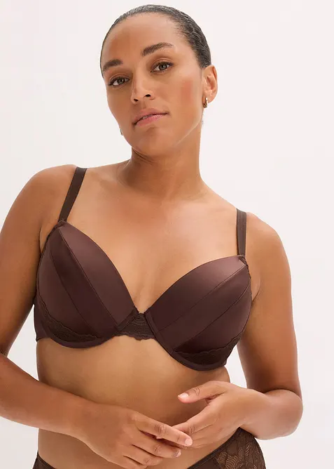 Vattert BH i materiale med glans, bonprix