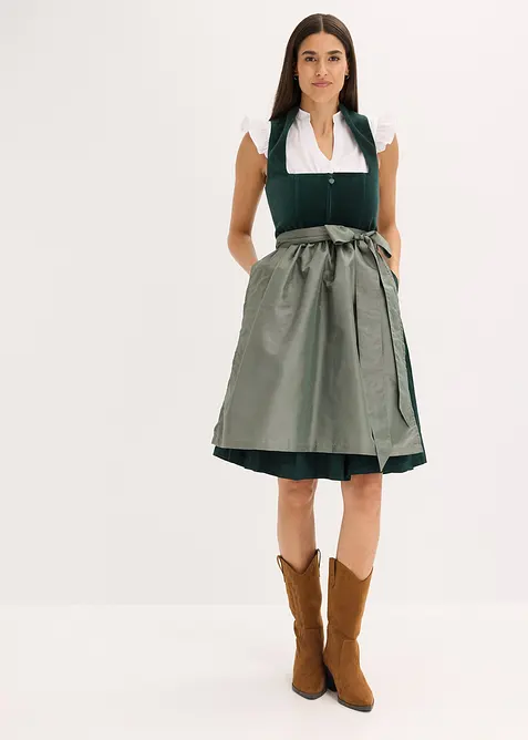 Tyrolerbluse med ståkrage og rysjeermer, bonprix