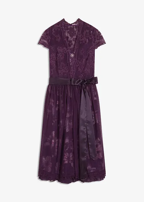 Dirndl med broderi og fløyelsskjørt (2-delt sett), bonprix