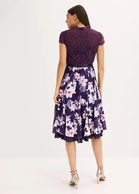 Dirndl med broderi og fløyelsskjørt (2-delt sett), bonprix