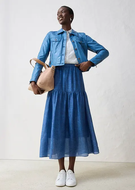 Skinnjakke i lammenappa, bonprix