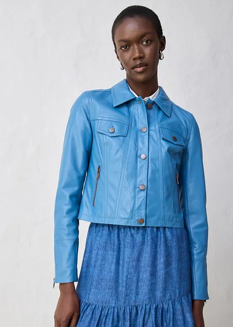 Skinnjakke i lammenappa, bonprix