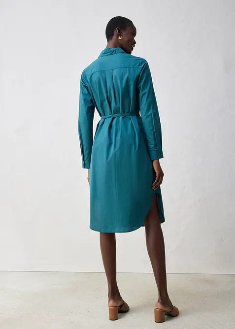 Skjortekjole med silkeandel, bonprix