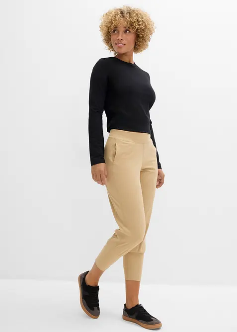 Capri-bukse av mykt materiale, bonprix