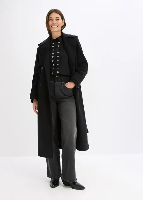 Bluse med naglepynt, bonprix