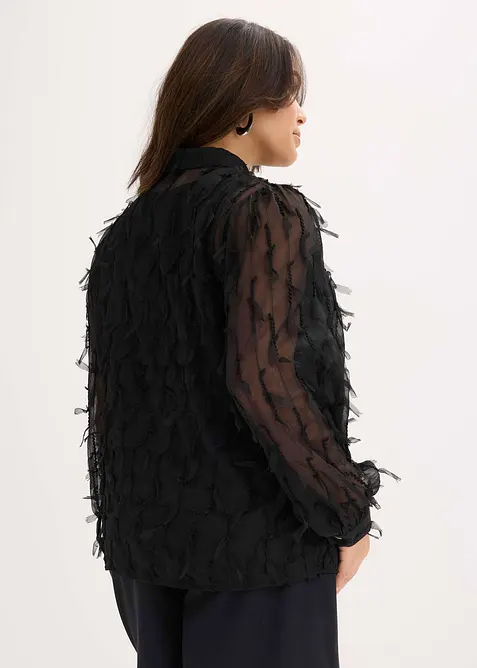 Skjorte med frynsedetaljer, bonprix