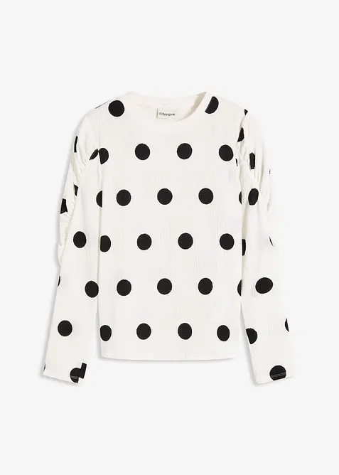 Langermet topp i strukturert krepp-materiale, bonprix