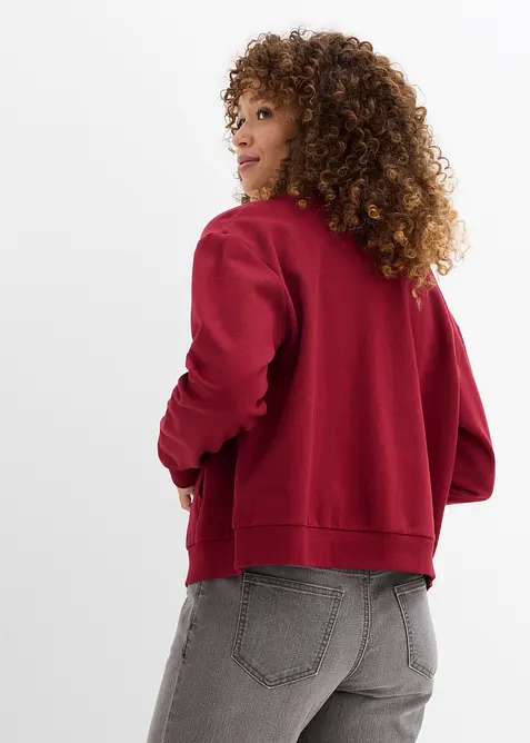 Sweatjakke i 100% &oslash;kologisk bomull, bonprix