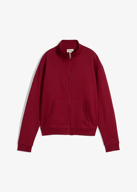 Sweatjakke i 100% &oslash;kologisk bomull, bonprix