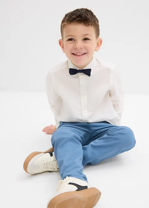 Langermet skjorte og tversoversl&oslash;yfe (2-delt sett), bonprix