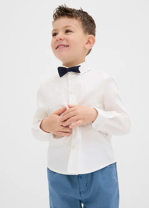 Langermet skjorte og tversoversl&oslash;yfe (2-delt sett), bonprix