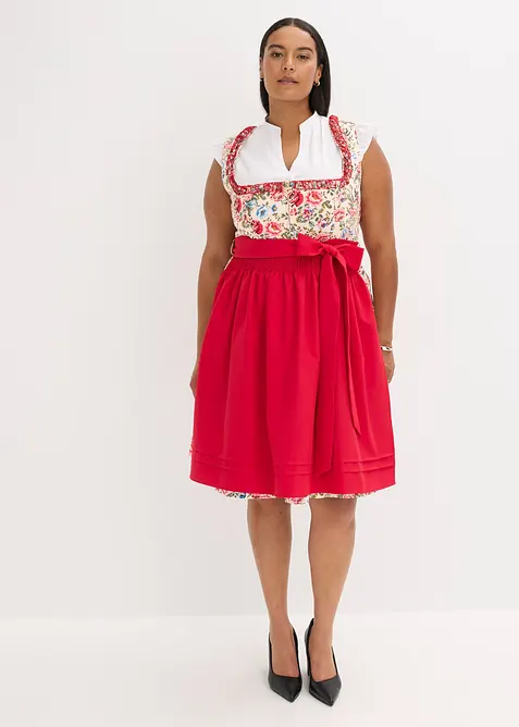 Tyrolerkjole med brodert forkle (2-delt sett), bonprix