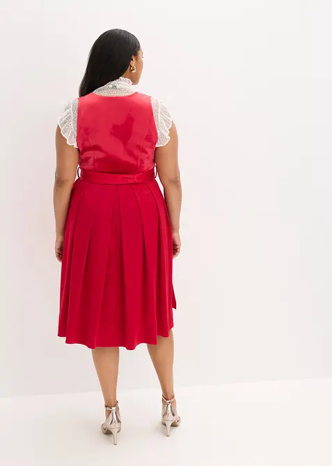 Legglang tyrolerkjole med fl&oslash;yel (2-delt sett), bonprix