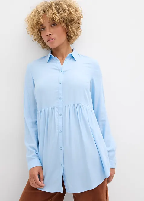 Lang bluse av viskose, bonprix