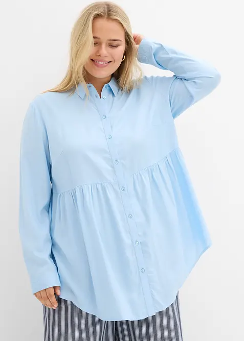 Lang bluse av viskose, bonprix