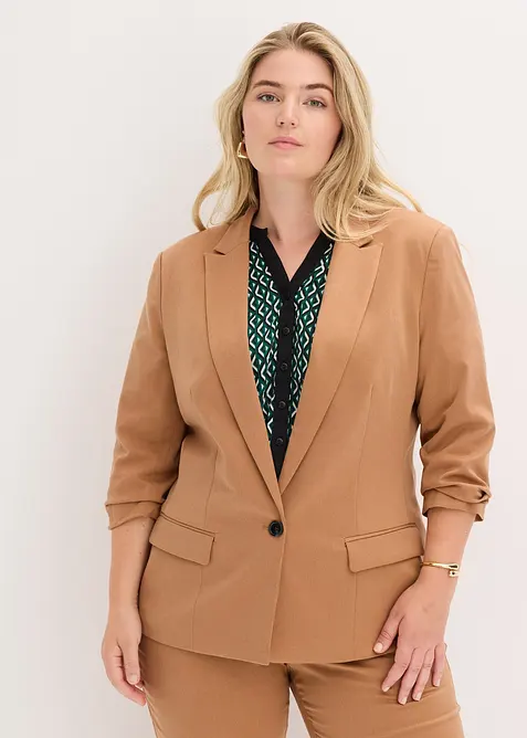 Blazer med draperte ermer, bonprix