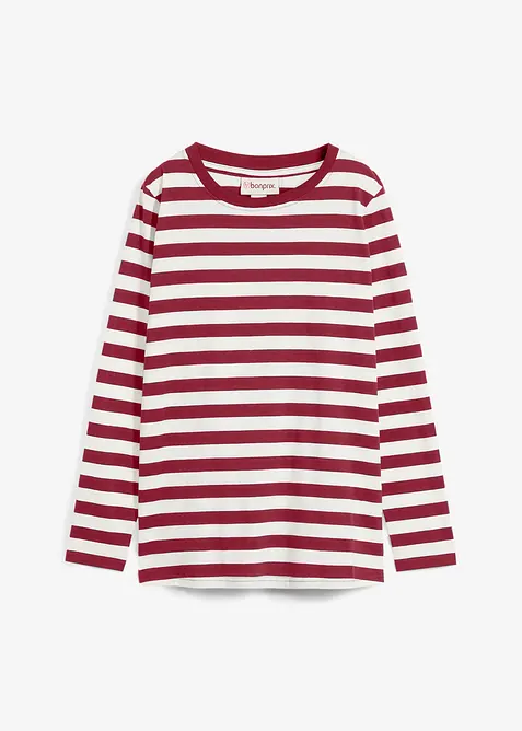Topp i &oslash;kologisk bomull med stripem&oslash;nster, bonprix