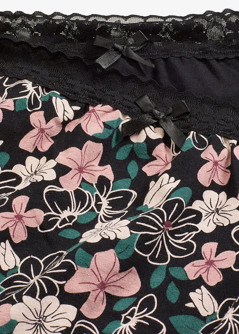 Høy truse med økologisk bomull (4-pack), bonprix