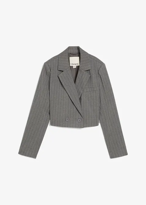 Kort blazer med krage med slag, bonprix
