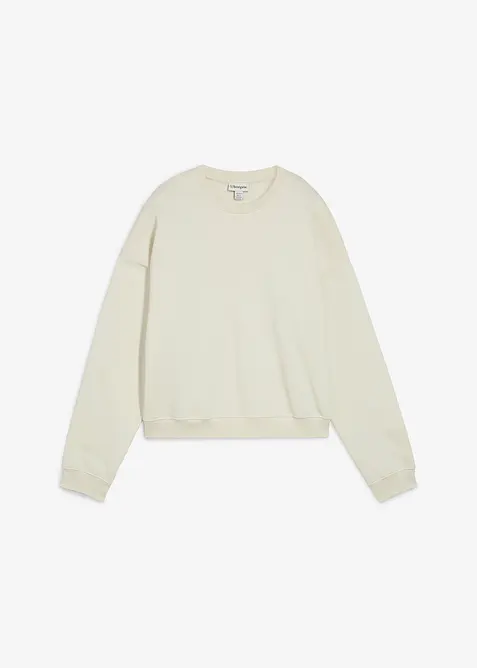 Kort, oversized sweatshirt i 100% økologisk bomull, bonprix