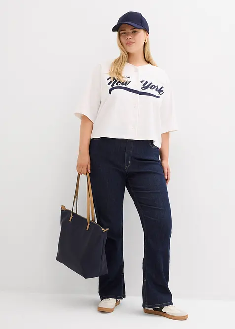 Oversized sweatshirt i myk bomullsmiks, bonprix