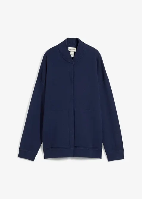 Oversized cardigan med merinoull, bonprix