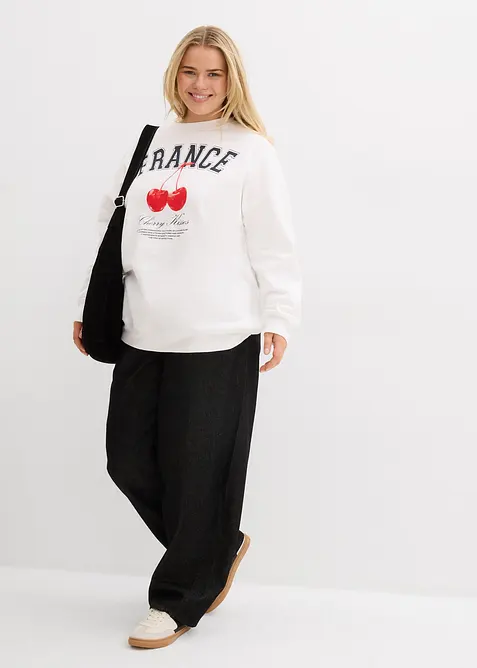 Oversized sweatshirt i 100% &oslash;kologisk bomull, bonprix