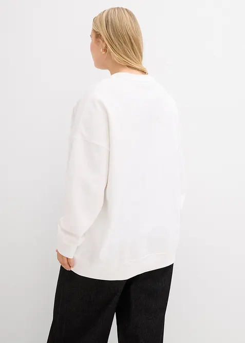 Oversized sweatshirt i 100% &oslash;kologisk bomull, bonprix
