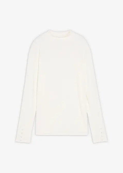 Langermet, ribbet topp, bonprix