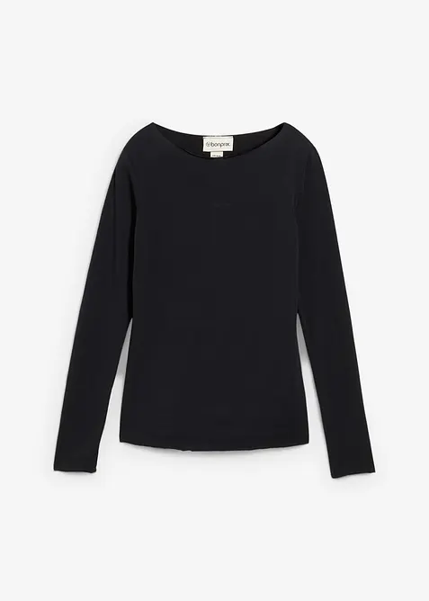 Langermet topp i lett materiale, bonprix