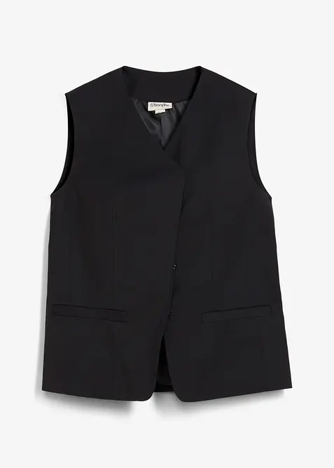 Lang vest med twillstruktur, bonprix